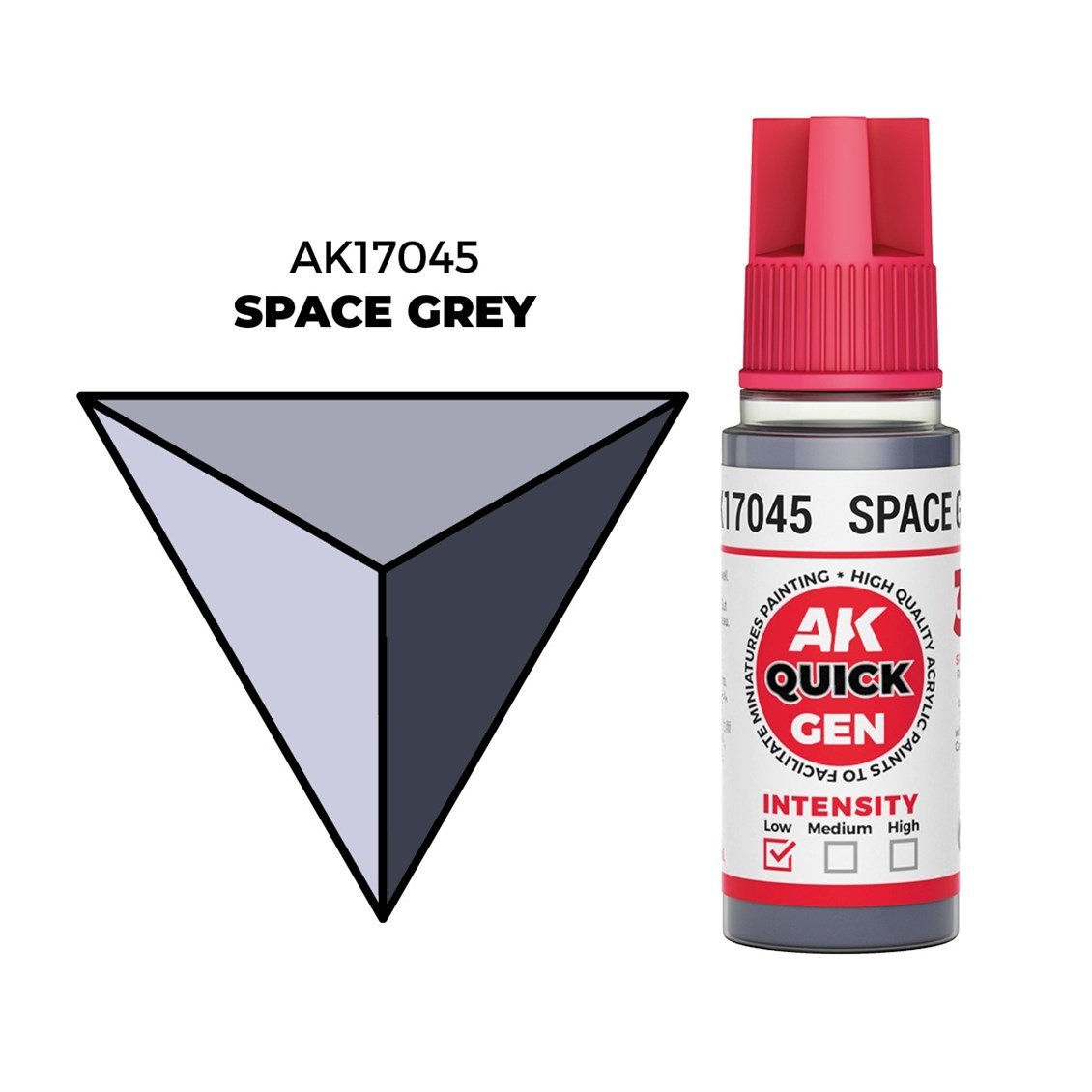 AK 17045 18 ml. Space Grey, QuickGen Serisi Akrilik Model Boyası