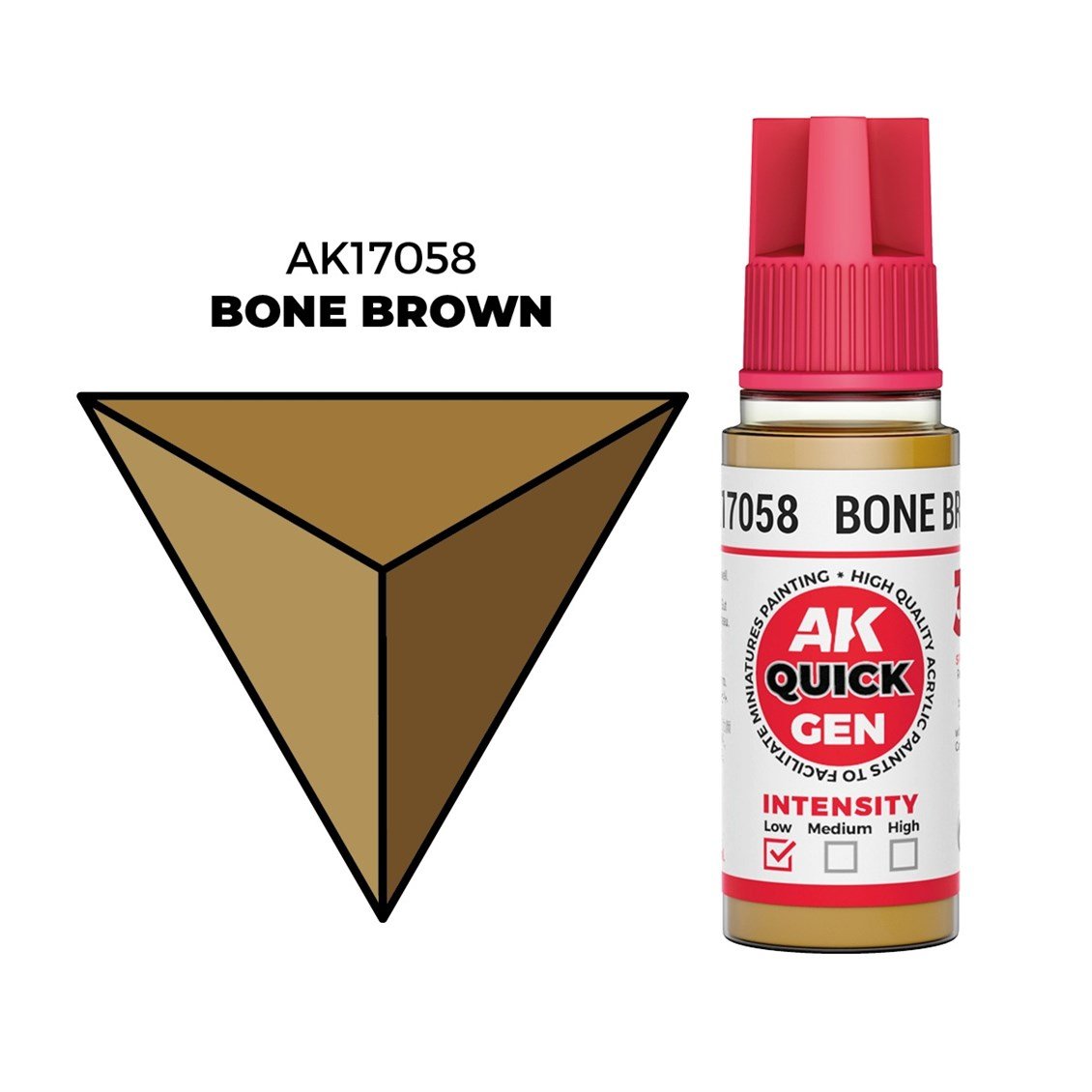 AK 17058 18 ml. Bone Brown, QuickGen Serisi Akrilik Model Boyası