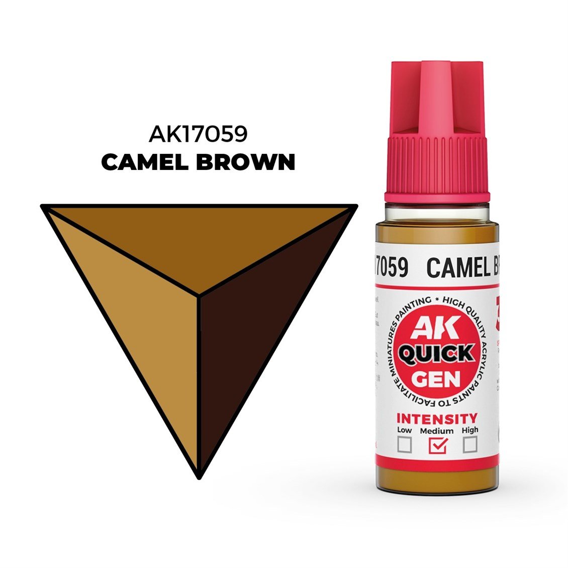 AK 17059 18 ml. Camel Brown, QuickGen Serisi Akrilik Model Boyası