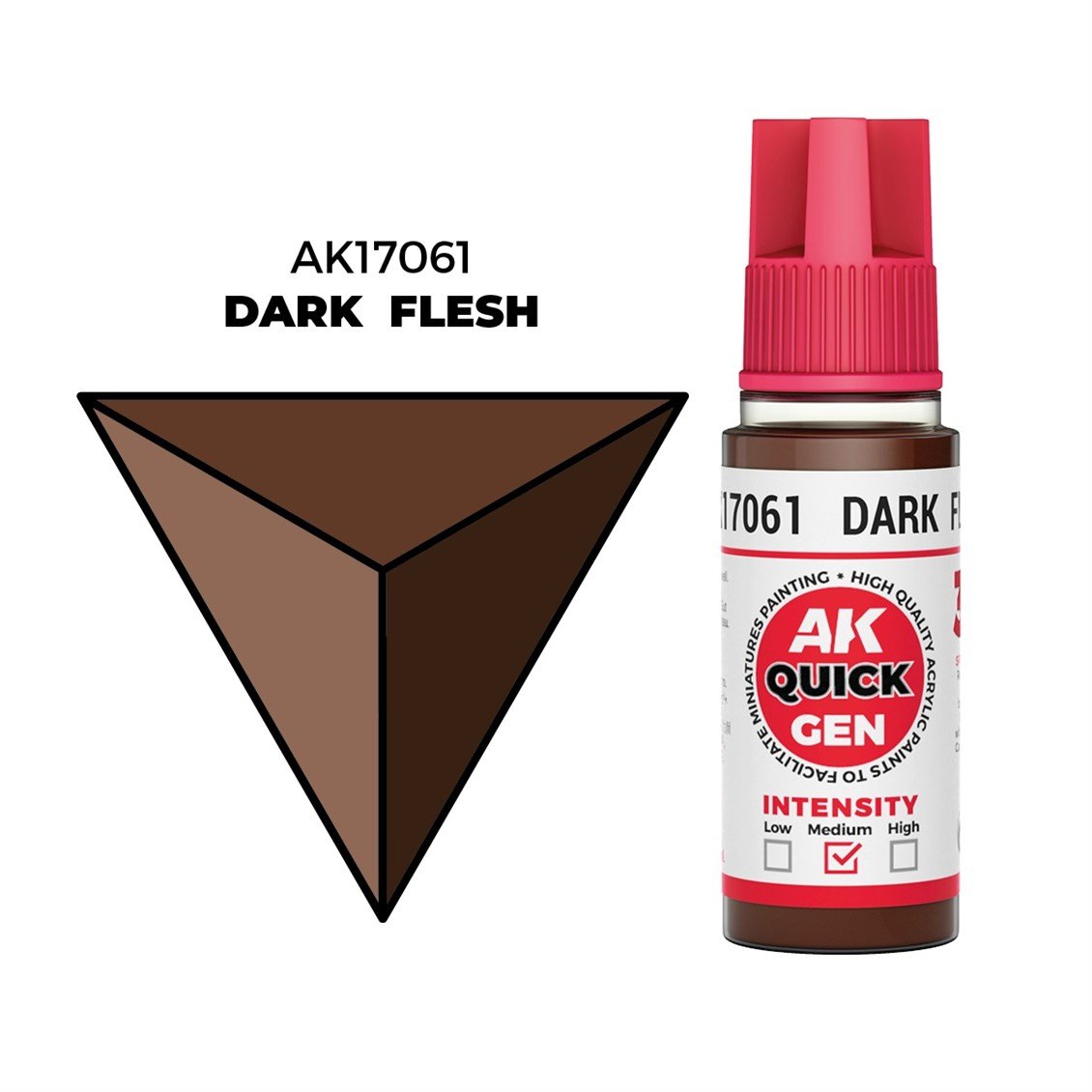 AK 17061 18 ml. Dark Flesh, QuickGen Serisi Akrilik Model Boyası