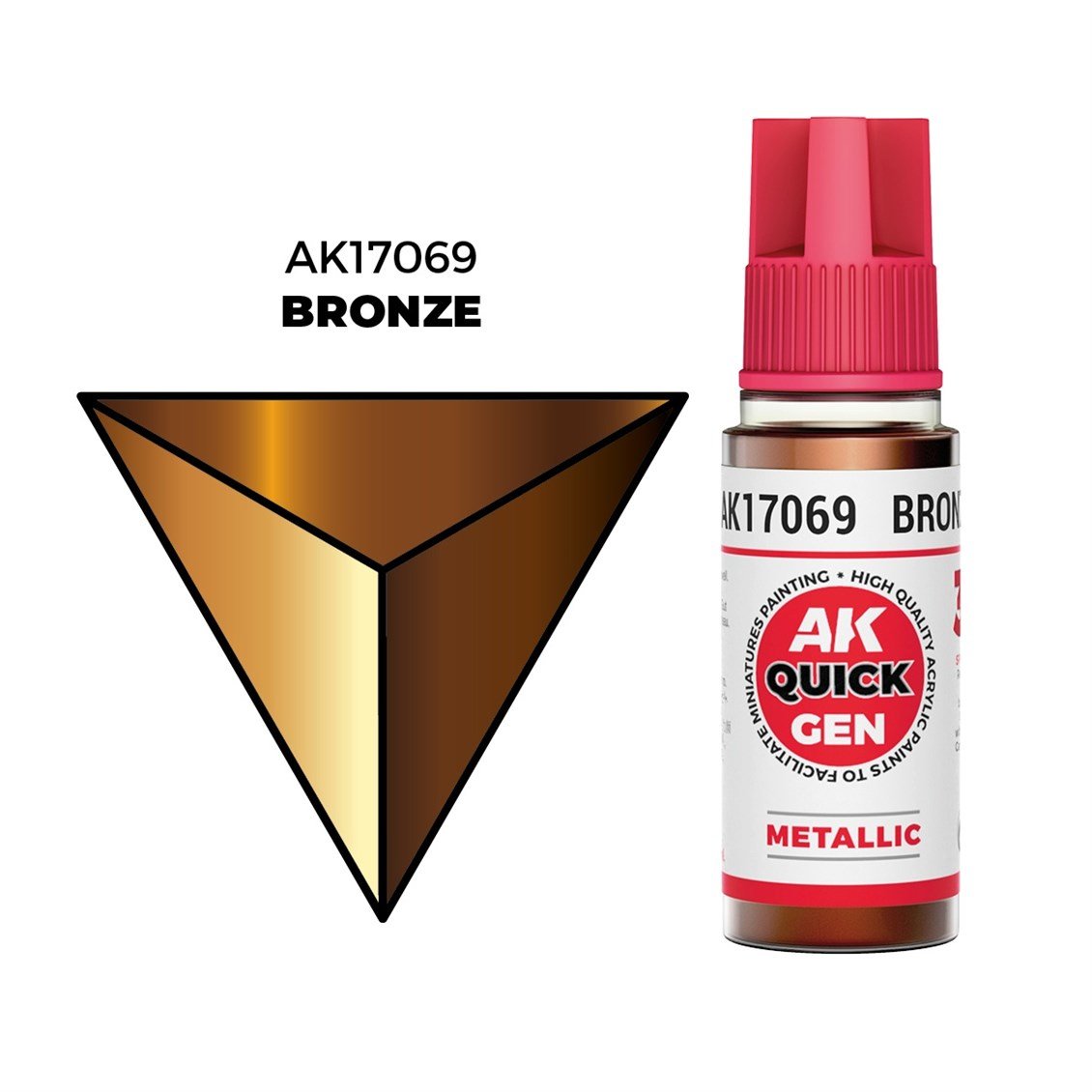 AK 17069 18 ml. Bronze, QuickGen Serisi Akrilik Model Boyası