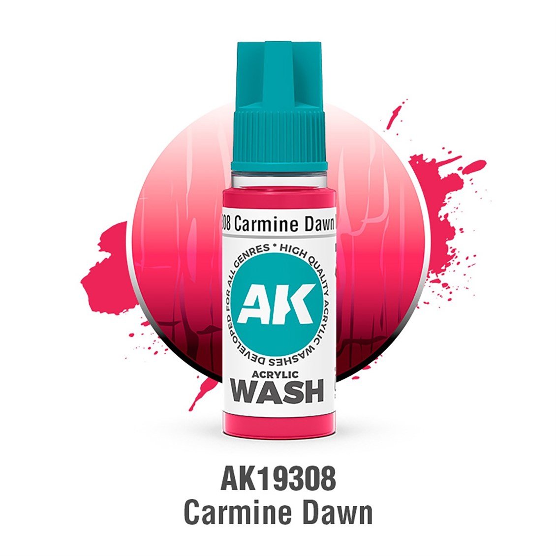 AK 19308 18 ml. Carmine Dawn Akrilik Wash (Yıkama Boyası)