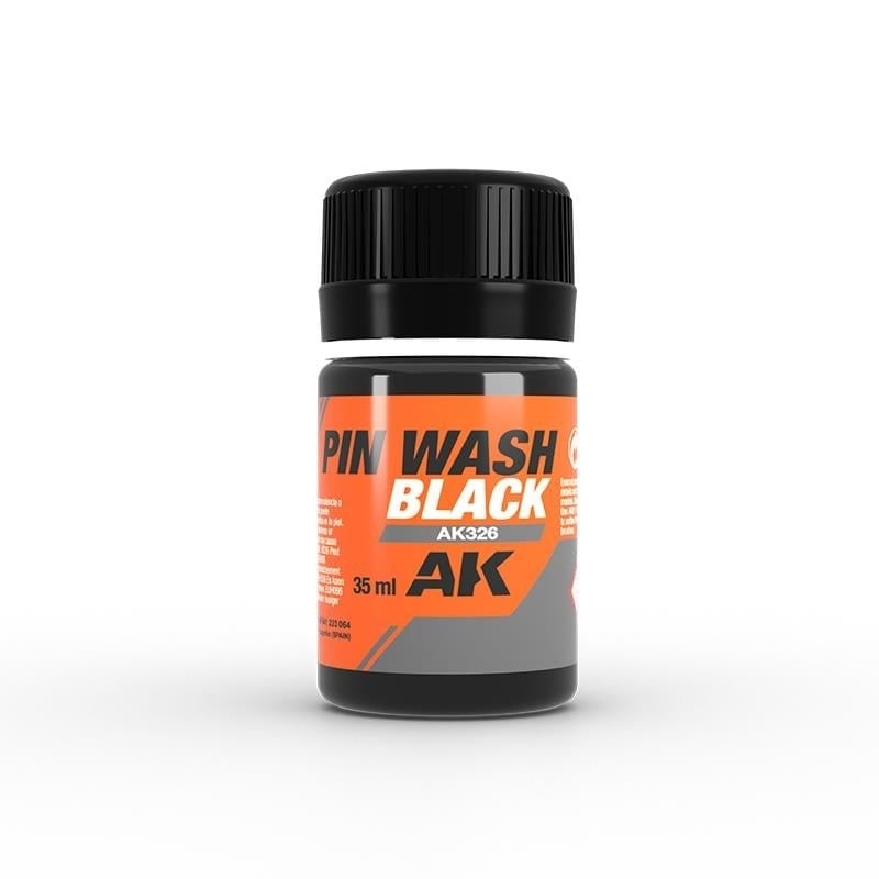 AK 326 35 ml. Siyah, Eskitme Efekti, PIN Wash Serisi Enamel Model Boyası