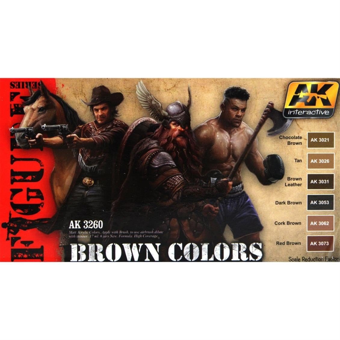 AK 3260 Kahverengi Renk Tonları Model Boyası Seti