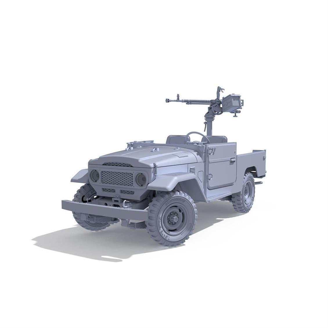 AK 35002 1/35 Ölçek, FJ43 Kamyonet (DShK Uçaksavarlı), Askeri Araç Plastik Model Kiti