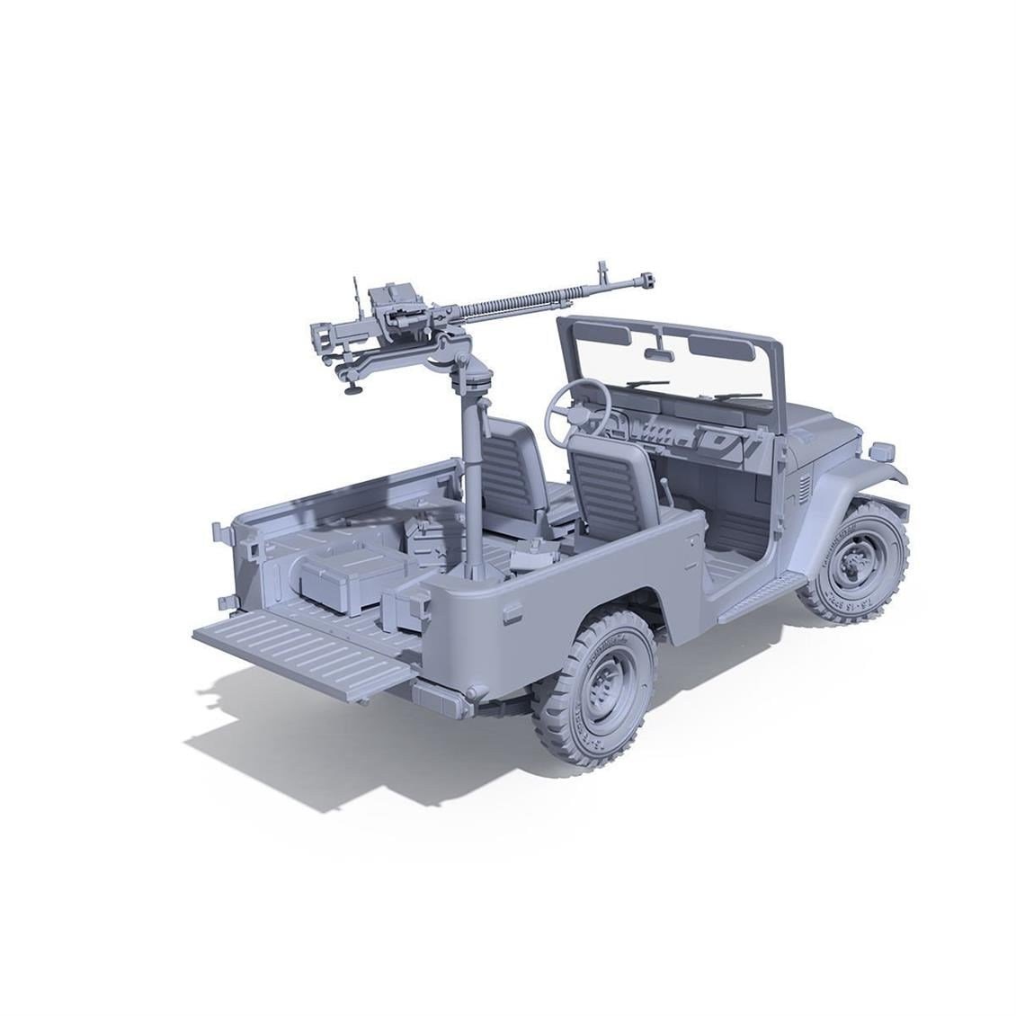 AK 35002 1/35 Ölçek, FJ43 Kamyonet (DShK Uçaksavarlı), Askeri Araç Plastik Model Kiti