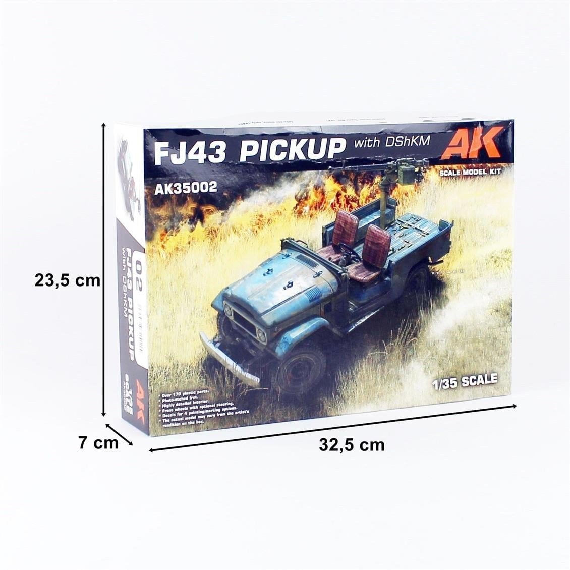 AK 35002 1/35 Ölçek, FJ43 Kamyonet (DShK Uçaksavarlı), Askeri Araç Plastik Model Kiti