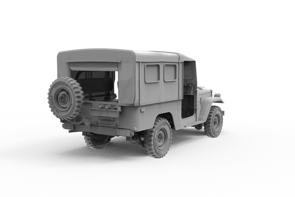 AK 35004 1/35 Ölçek, FJ43 Tenteli SUV (IDF ve LAF Silahlı), Askeri Araç Plastik Model Kiti