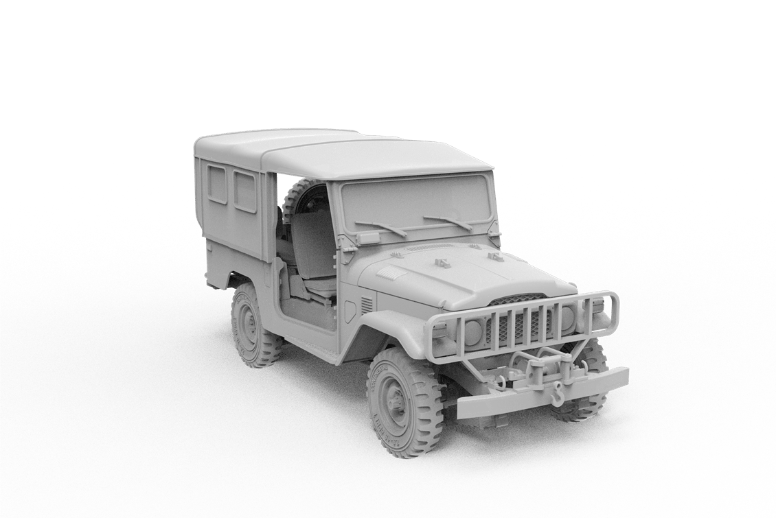 AK 35004 1/35 Ölçek, FJ43 Tenteli SUV (IDF ve LAF Silahlı), Askeri Araç Plastik Model Kiti