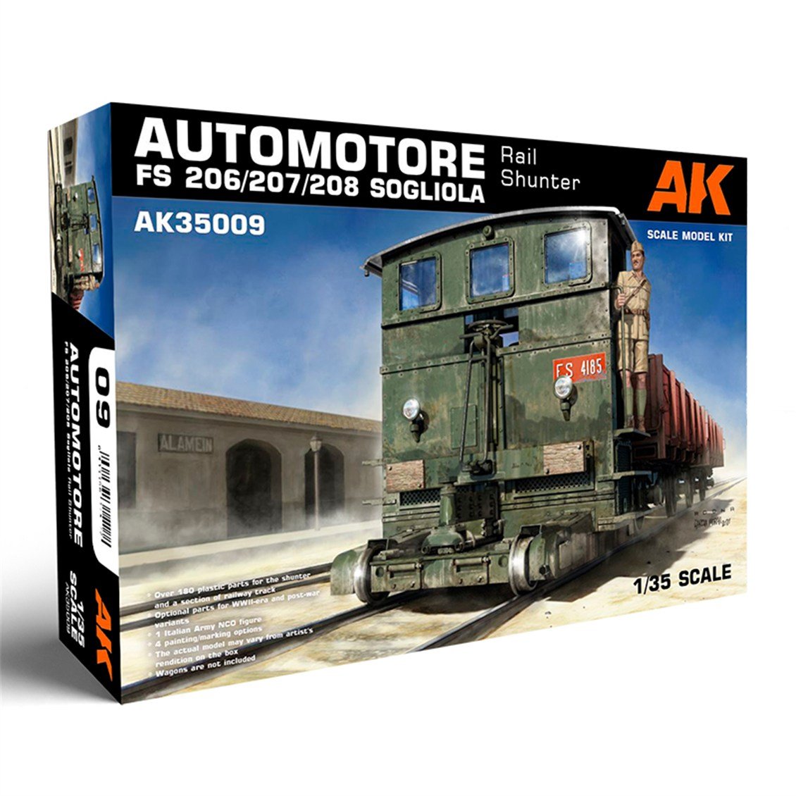 AK 35009 1/35 Ölçek, Otomotor FS 206/207/208 Sogliola Ray Parantı, Plastik Model Kiti
