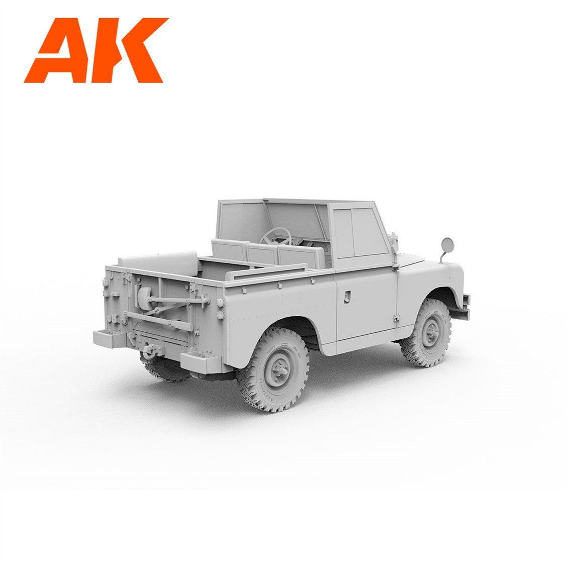 AK 35012 1/35 Ölçek, Land Rover 88 Series IIA Rover B (Üstü Açık Jeep), Plastik Model Kiti