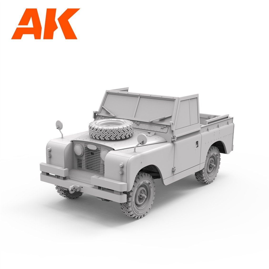 AK 35012 1/35 Ölçek, Land Rover 88 Series IIA Rover B (Üstü Açık Jeep), Plastik Model Kiti