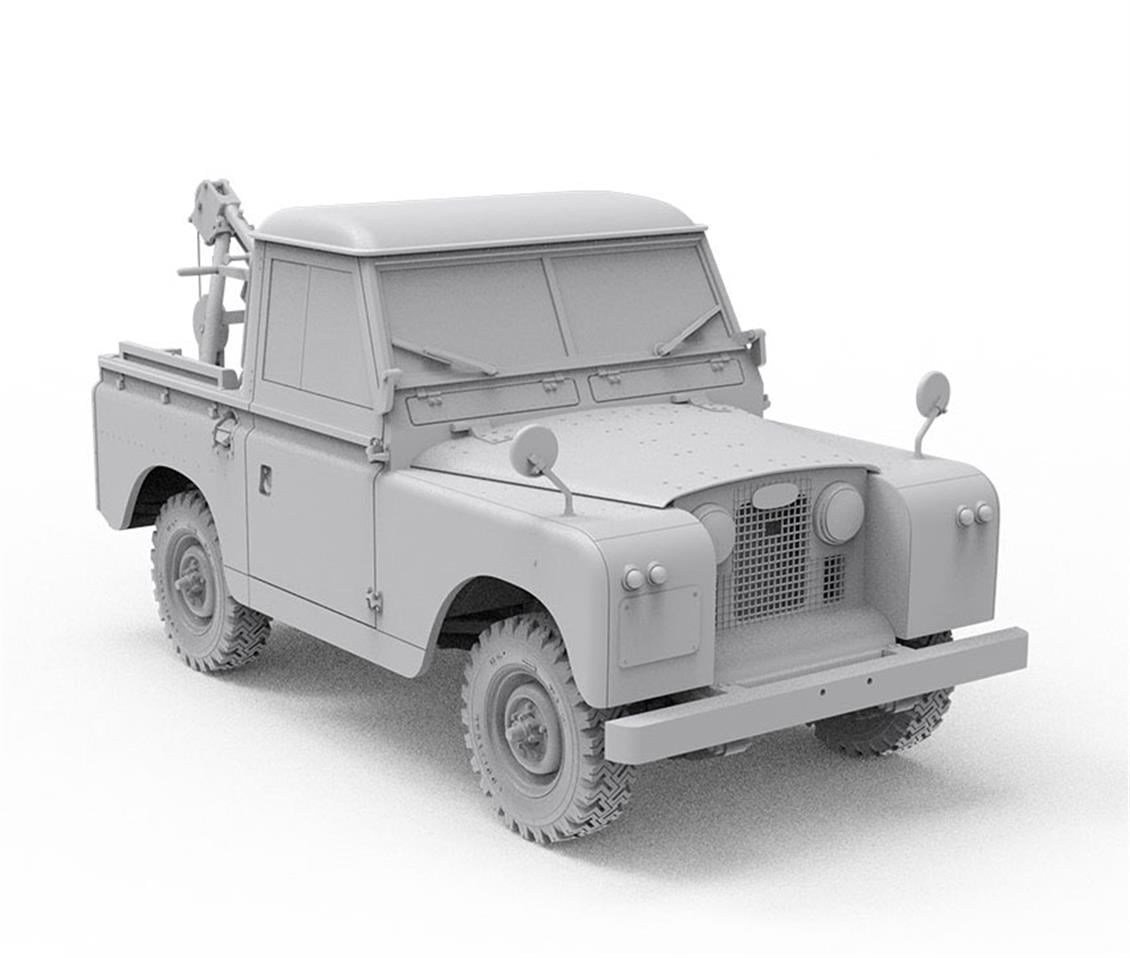 AK 35014 1/35 Ölçek, Land Rover 88 Series IIA (Vinçli Çekici), Askeri Araç Plastik Model Kiti