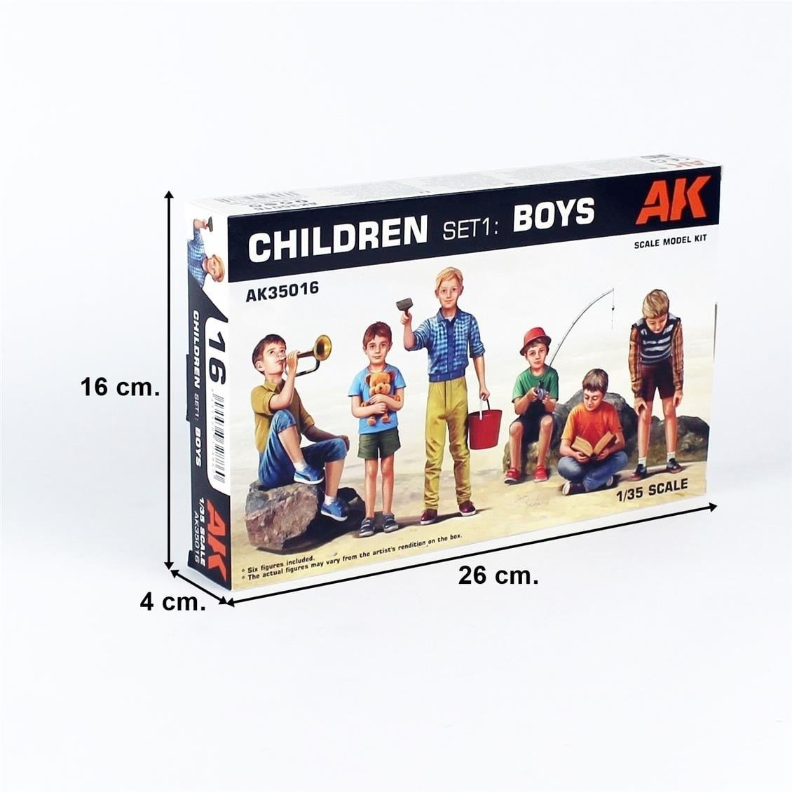 AK 35016 1/35 Ölçek, 6 Adet Çocuk Figürleri, Plastik Figür Kiti