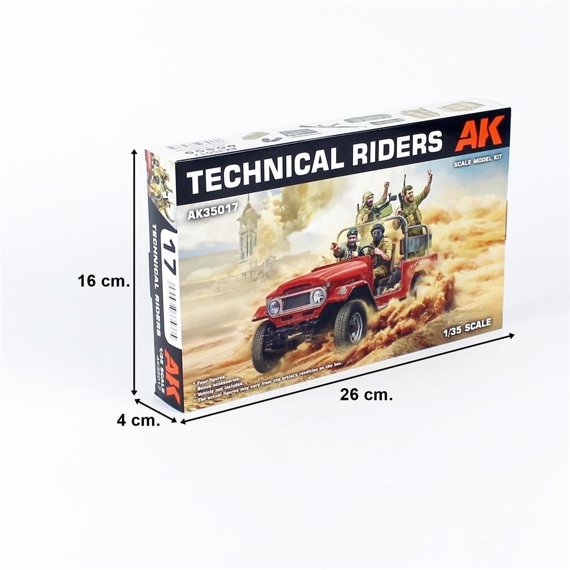 AK 35017 1/35 Ölçek, 4 Adet Teknik Mürettebat, Plastik Figür Kiti