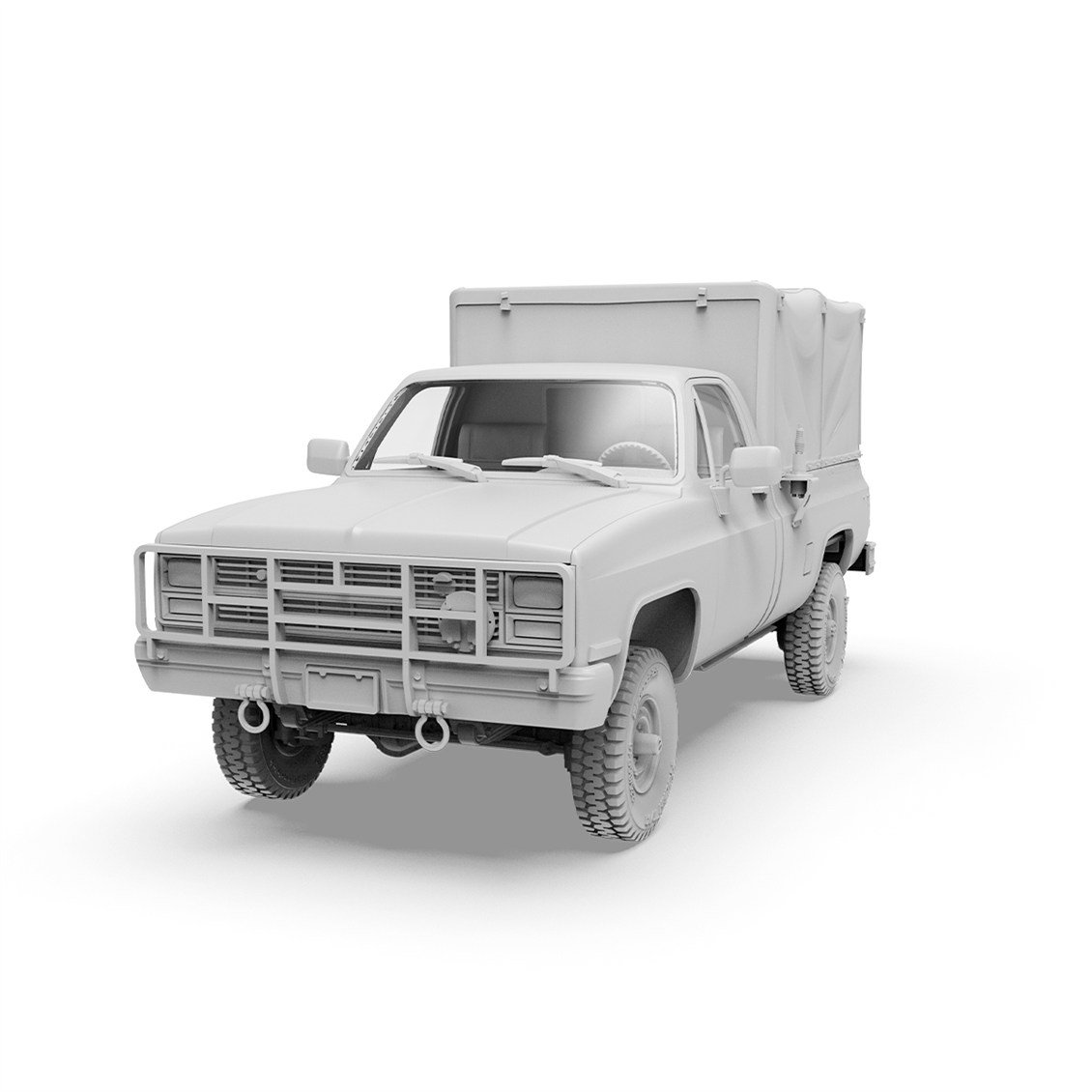 AK 35031 1/35 Ölçek, GMC M1008 Brandalı Kargo Kamyonu, Plastik Model Kiti