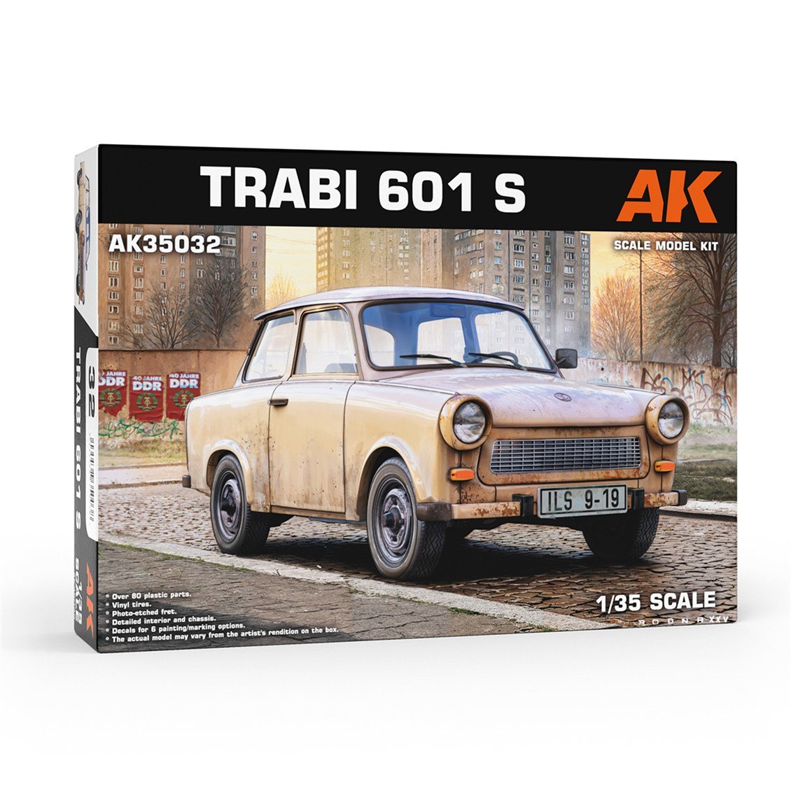 AK 35032 1/35 Ölçek, Trabi 601 S Otomobil, Plastik Model Kiti