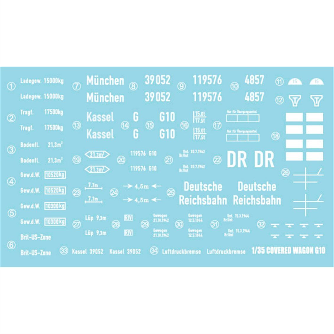 AK 35502 1/35 Ölçek, Alman G10 Yük Vagonu, Plastik Model Kiti