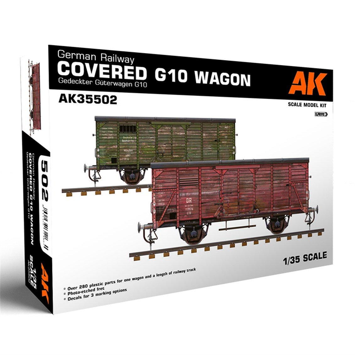 AK 35502 1/35 Ölçek, Alman G10 Yük Vagonu, Plastik Model Kiti