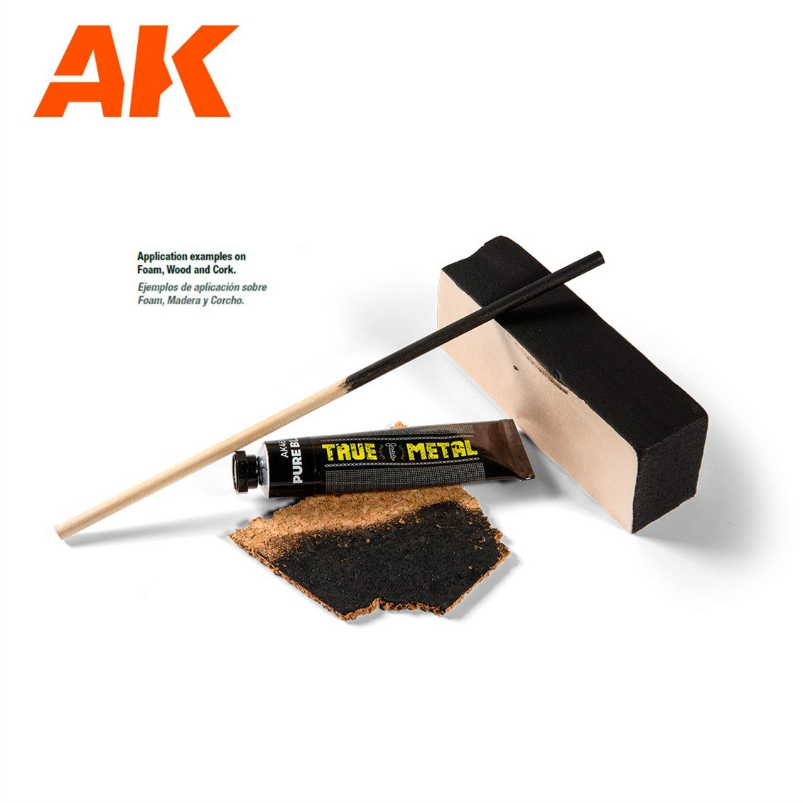 AK 465  20 ml. Saf Siyah, True Metal Serisi Model Boyası