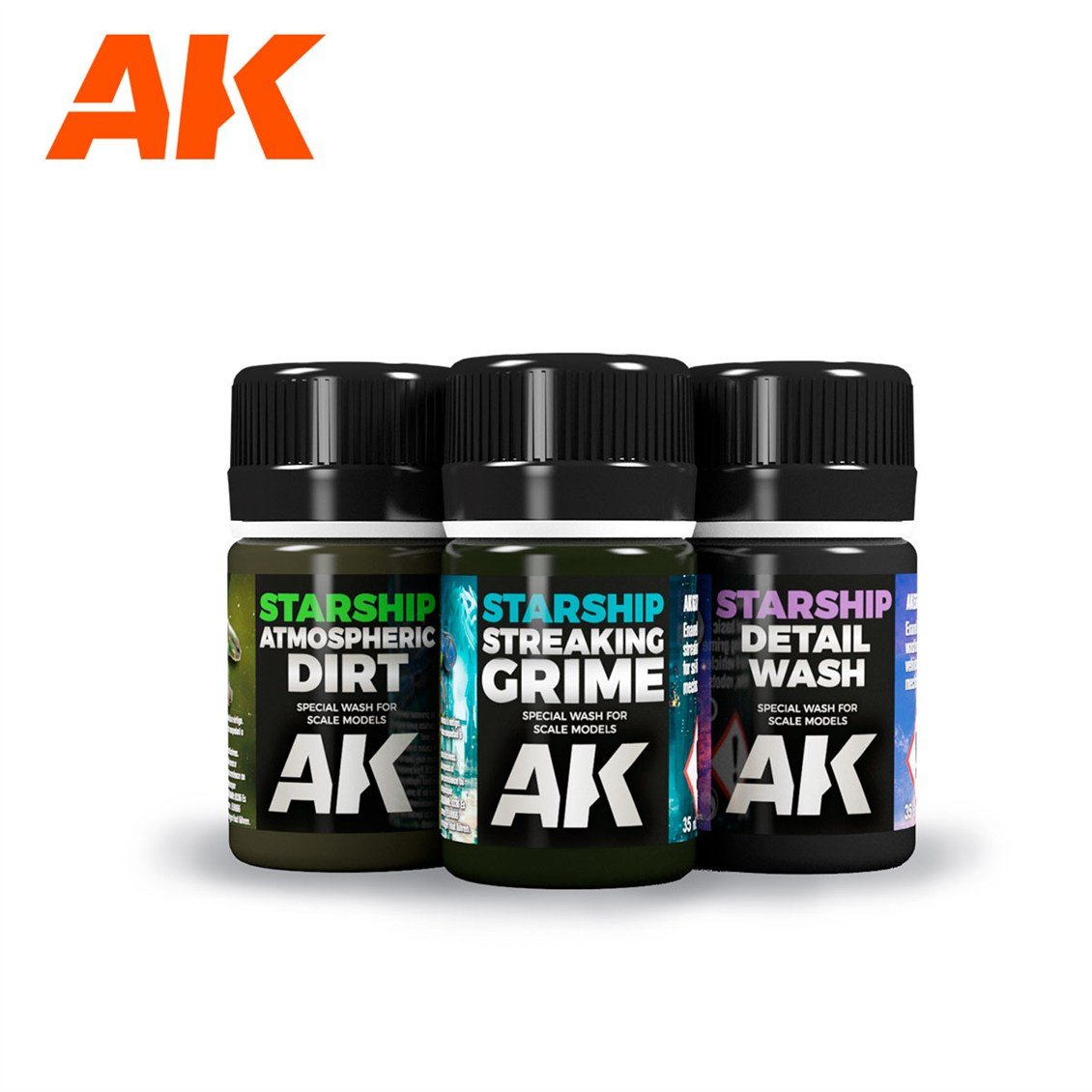 AK 639 3x35 ml. SCI-FI Eskitme Enamel Boya Seti