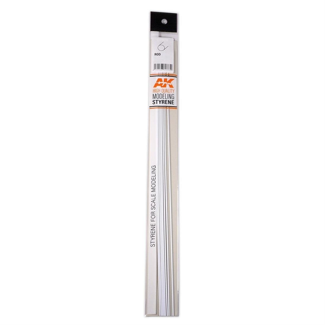 AK 6539 1.50 x 350 mm. Plastik Yuvarlak Çubuk, 10 Adet