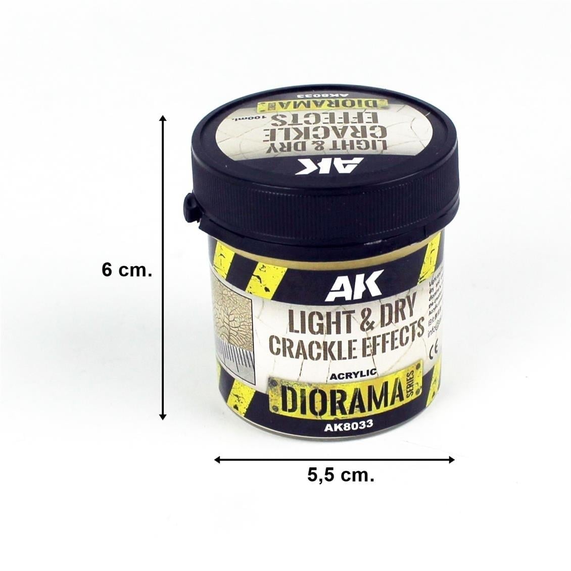 AK 8033 100 ml. Hafif ve Kuru Çatlak Efekti, Akrilik, Diorama Serisi Zemin Dokusu