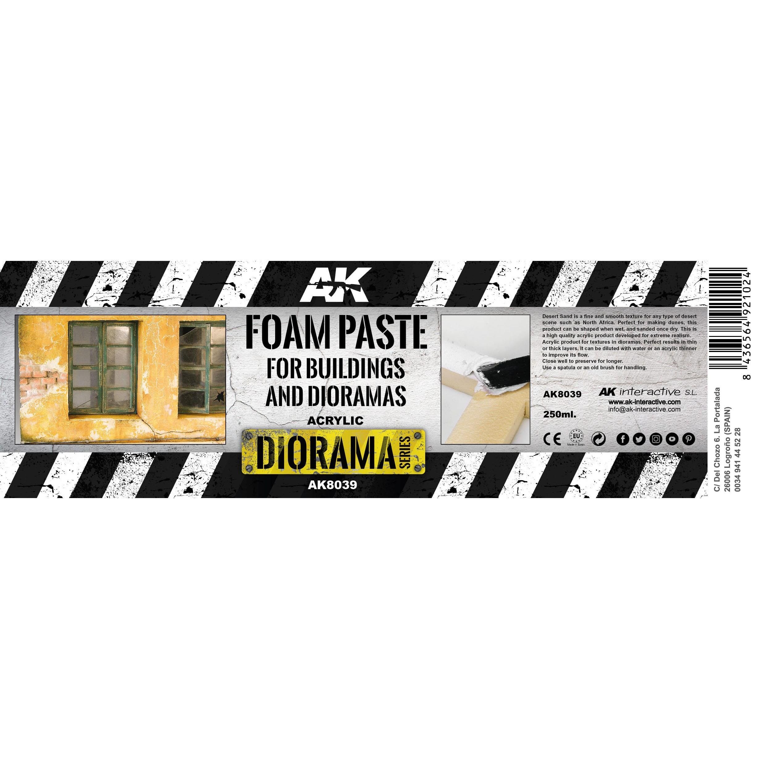 AK 8039 250 ml. Köpük Efekti, Akrilik, Diorama Serisi Zemin Dokusu