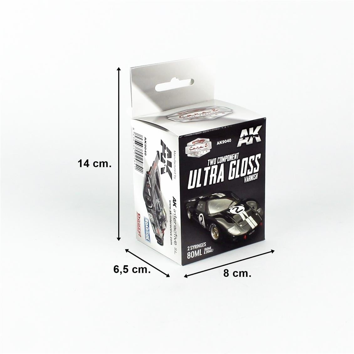 AK 9040 2x60 ml. Çift Bileşenli Ultra Parlak Vernik