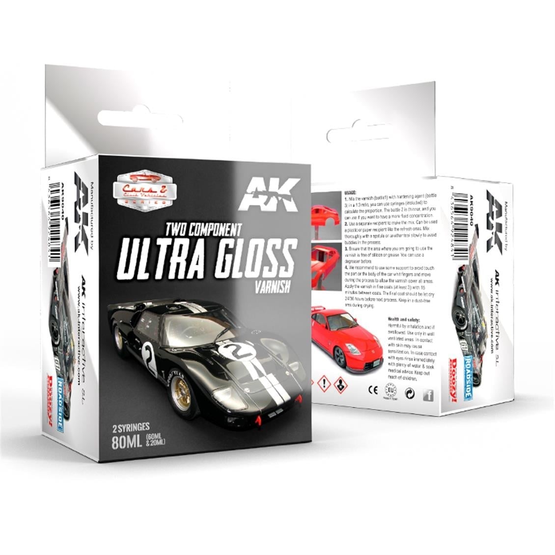 AK 9040 2x60 ml. Çift Bileşenli Ultra Parlak Vernik