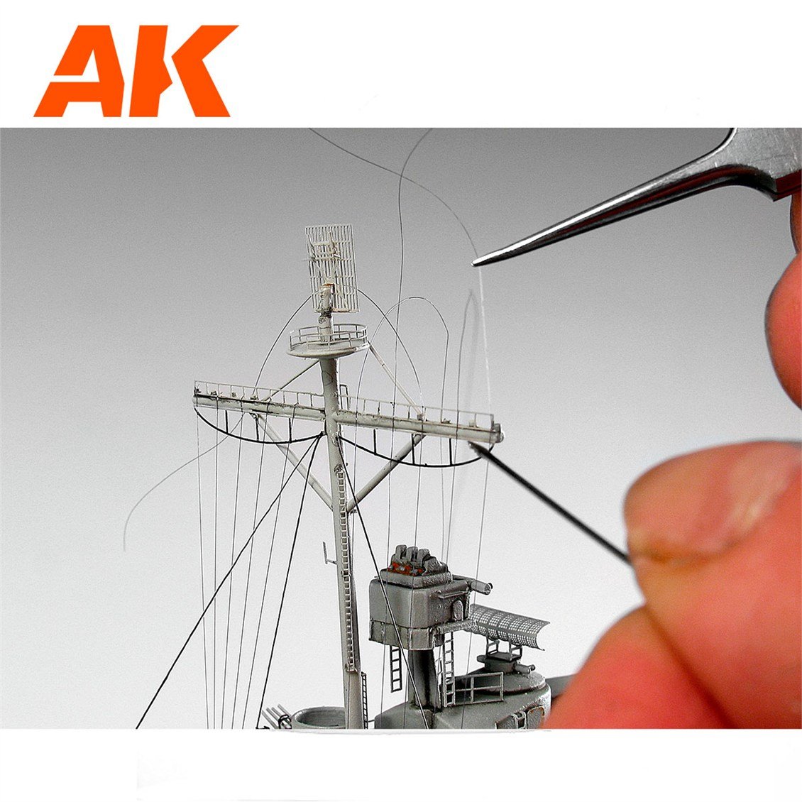 AK 9134 Ultra İnce 0,020 mm. Elastik Tel, 1/700 Gemiler İçin, 20 metre