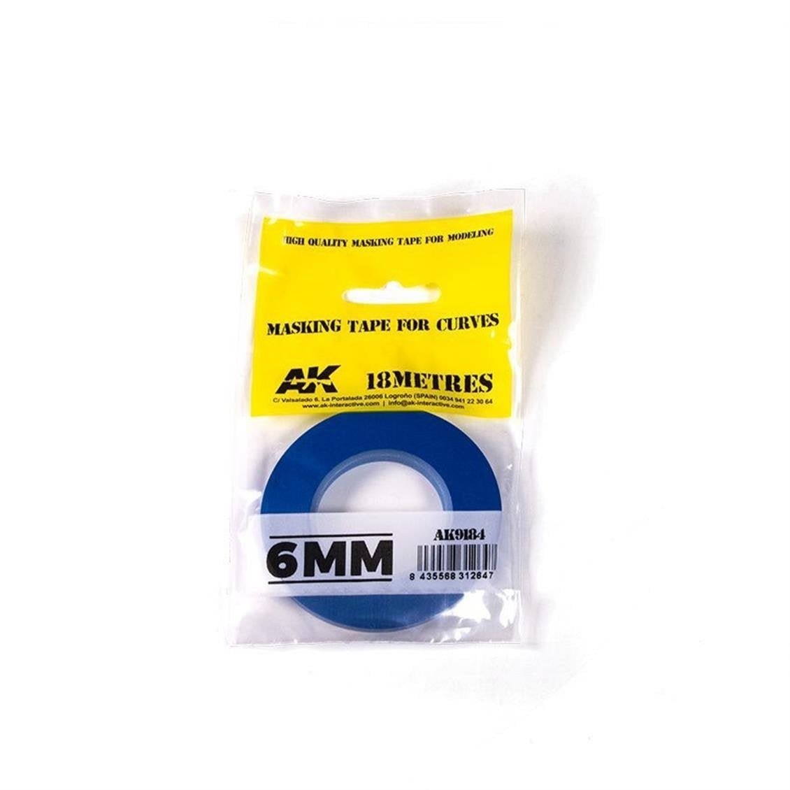 AK 9184 6mm.x18 Metre Flexible Maskeleme Bandı