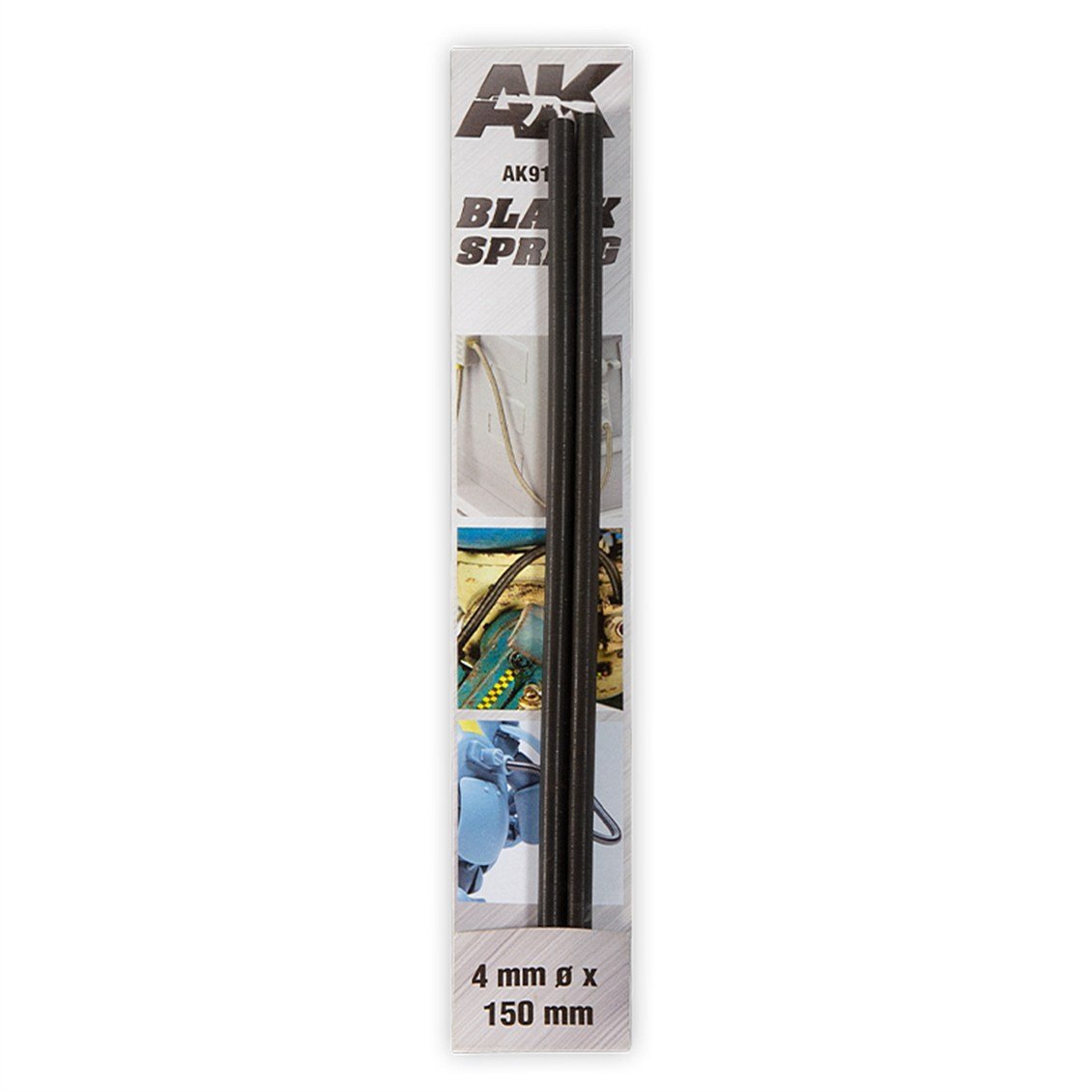 AK 9187 Siyah Yay, 4 mm. Çap, 150 mm. Boy, 2 Adet