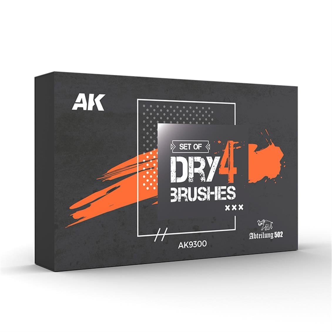 AK 9300 Dry Brush Fırçaları Seti, 4 Adet