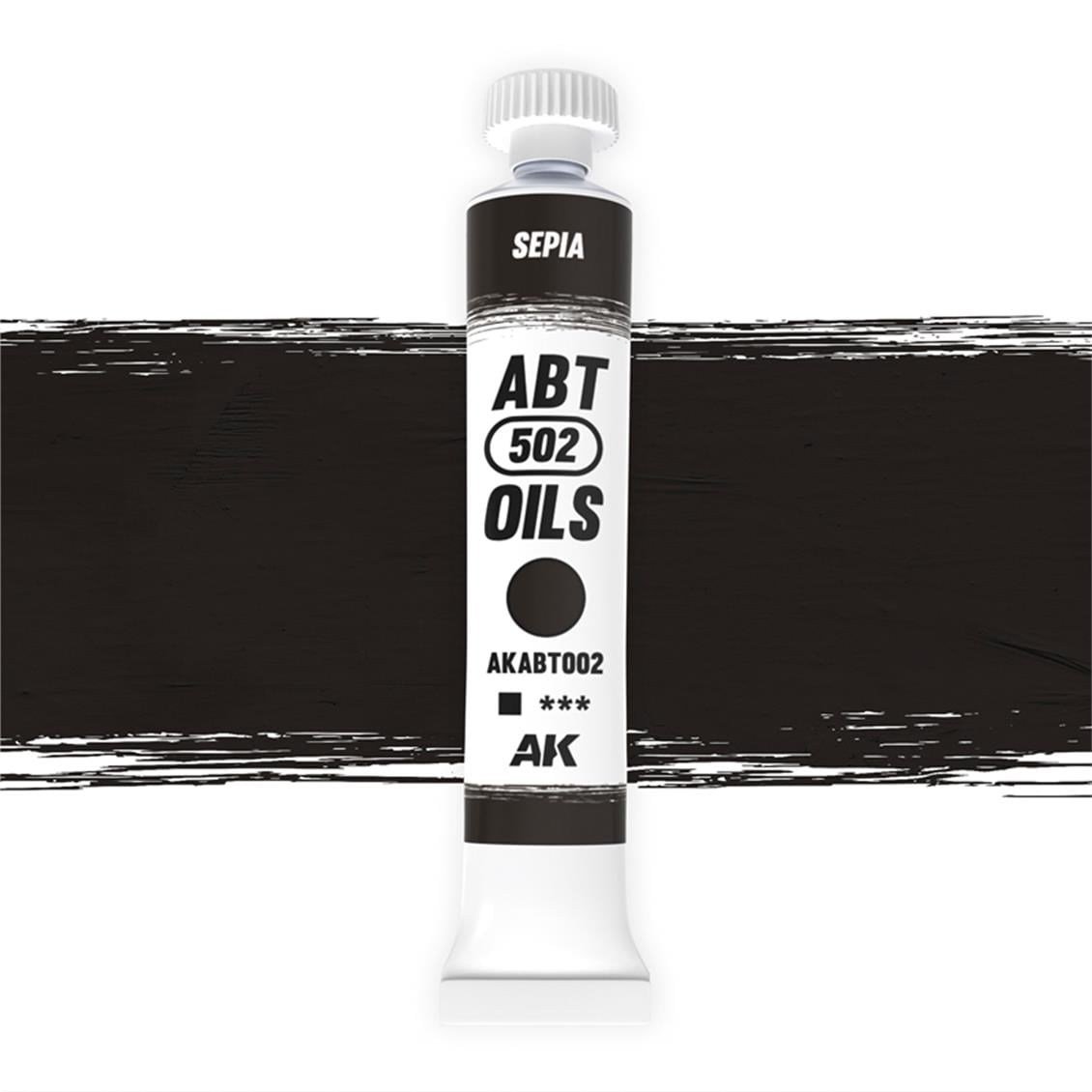 AK ABT002 20 ml. Yağlı Boya, Sepia