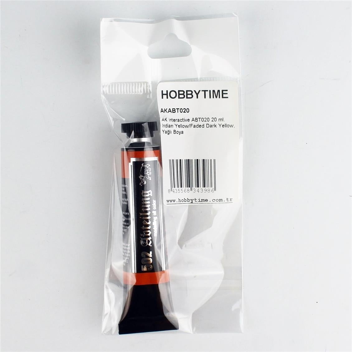 AK ABT020 20 ml. Yağlı Boya, Indian Yellow/Faded Dark Yellow