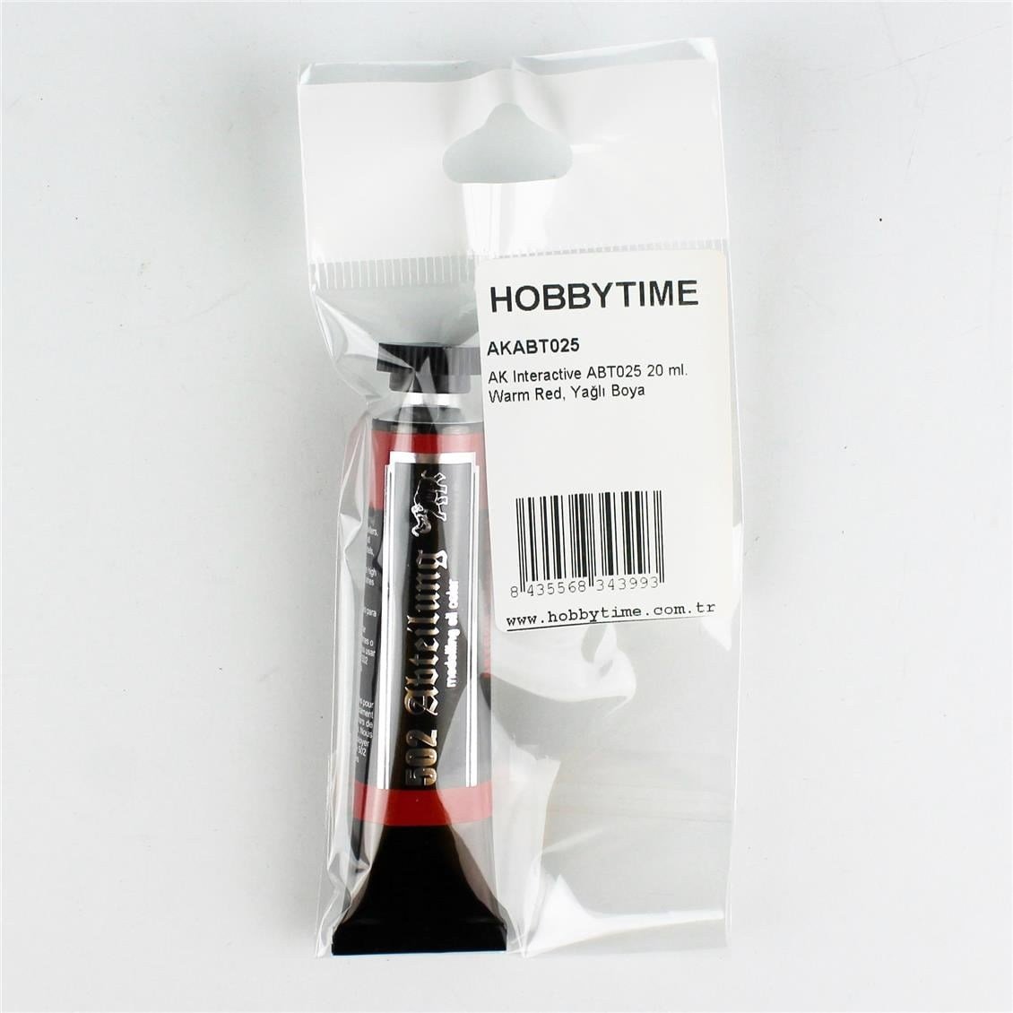 AK ABT025 20 ml. Yağlı Boya, Warm Red