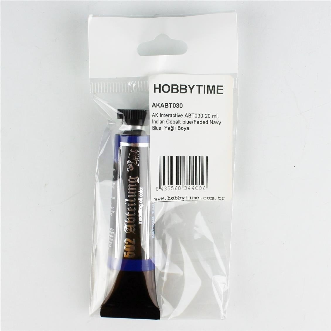 AK ABT030 20 ml. Yağlı Boya, Indian Cobalt blue/Faded Navy Blue