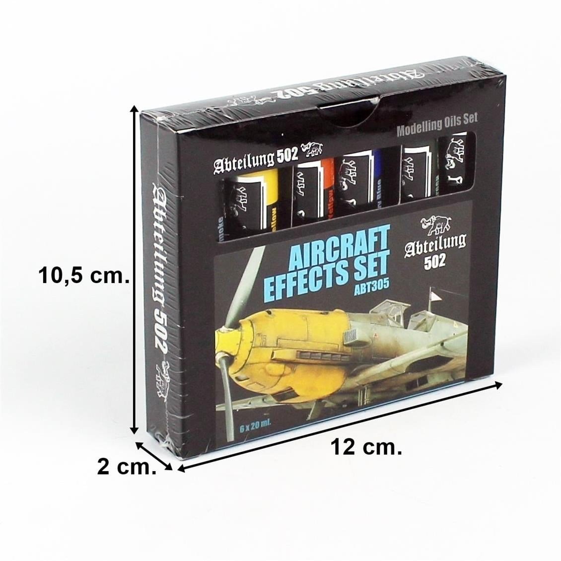 AK ABT305 6x20 ml. Yağlı Boya, Uçak Efekt Seti, 6 Adet Yağlı Boya
