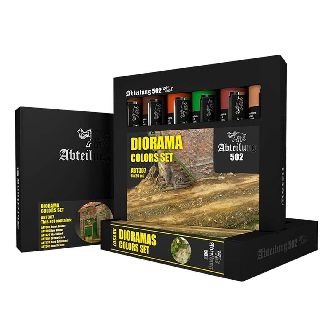 AK ABT307 6x20 ml. Yağlı Boya, Diorama Efekt Seti, 6 Adet Yağlı Boya