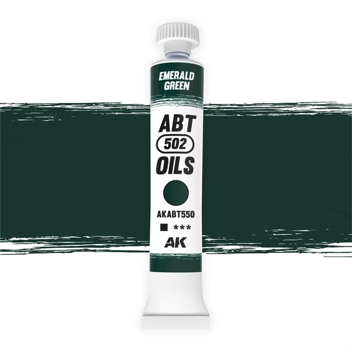 AK ABT550 20 ml. Yağlı Boya, Emerald green