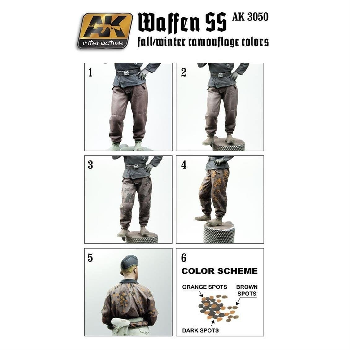 AK3050 WAFFEN SS FALL/WINTER CAMOUFLAGE COLOURS