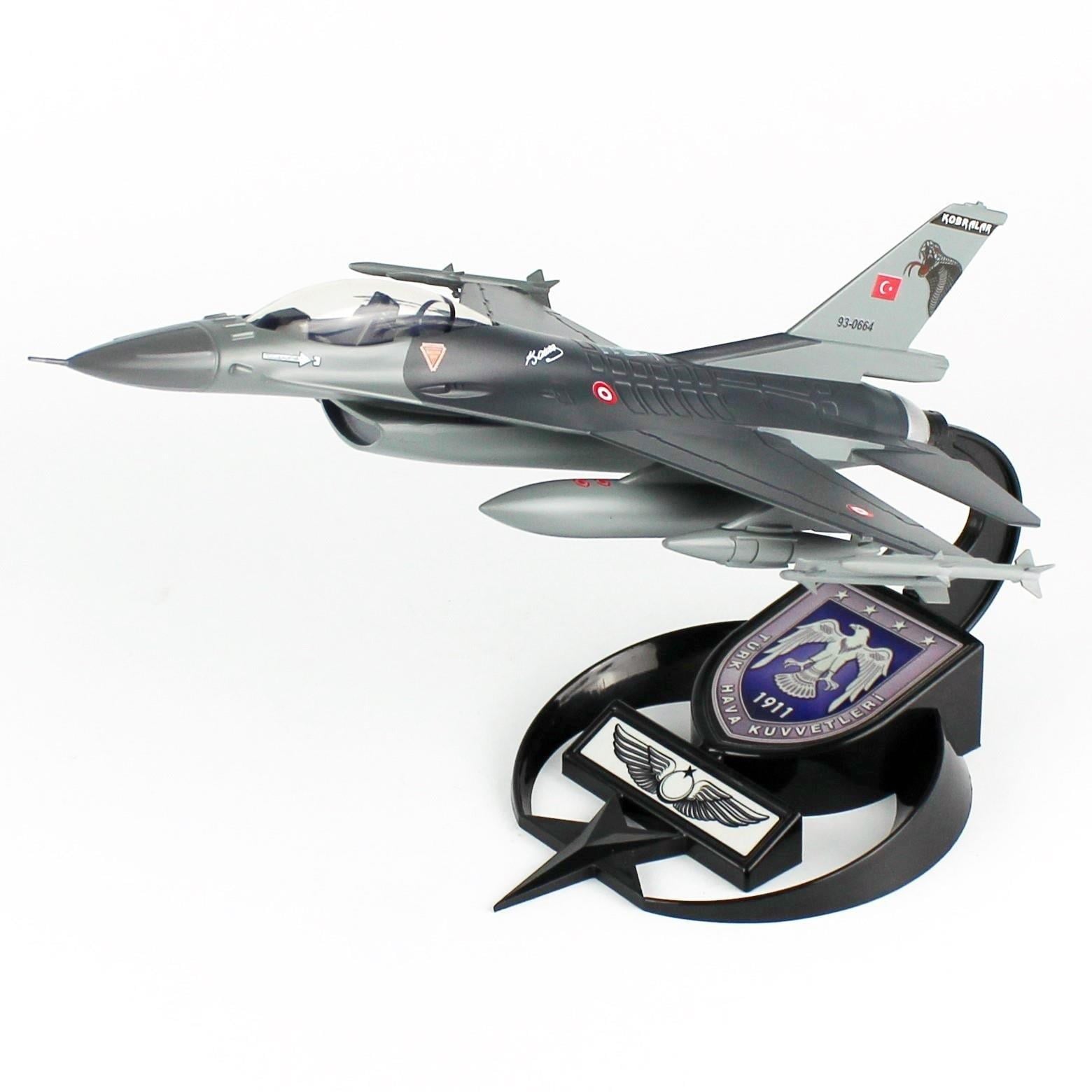 AkbaModel 1/48 F-16 Kobra Filo Muharip Savaş Uçağı, Sergilemeye Hazır Standlı Model