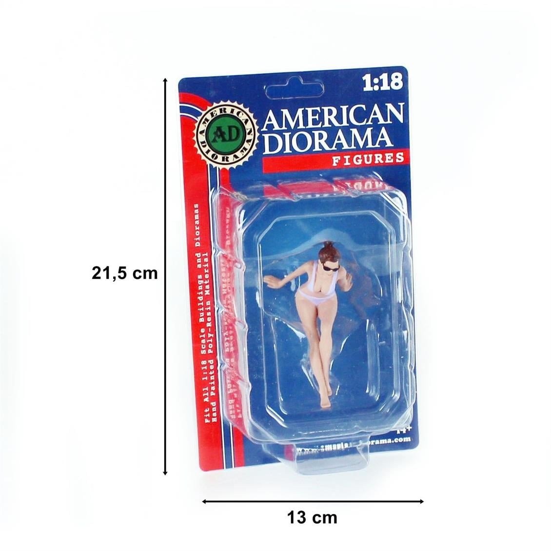 American Diorama AD76315 1/18 Ölçek, Plaj Kızı (Carol) Sergilemeye Hazır Plastik Figürü