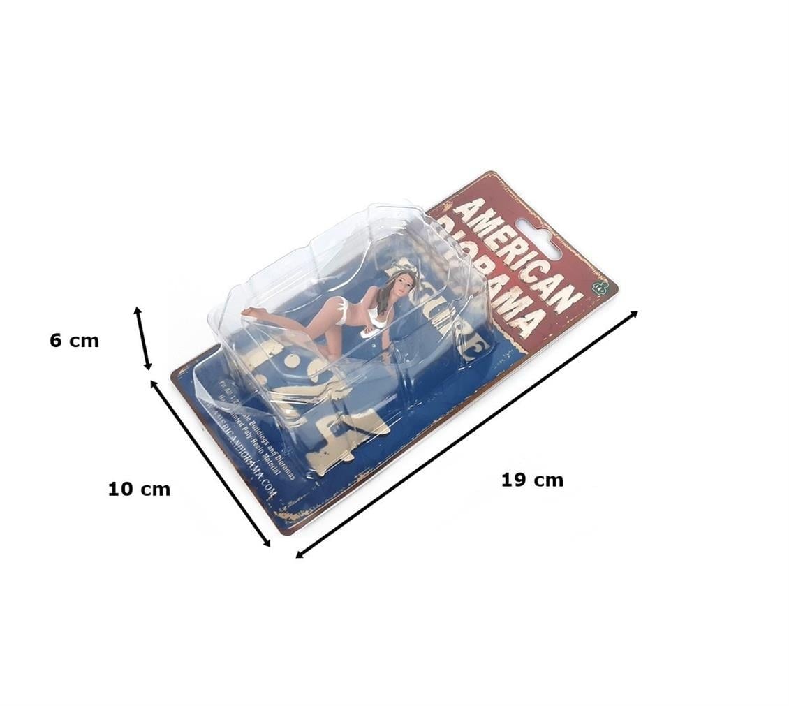 American Diorama AD76363 1/24 Ölçek, Araba Yıkayan Bikinili Kız (Jenny) Sergilemeye Hazır Plastik Figürü