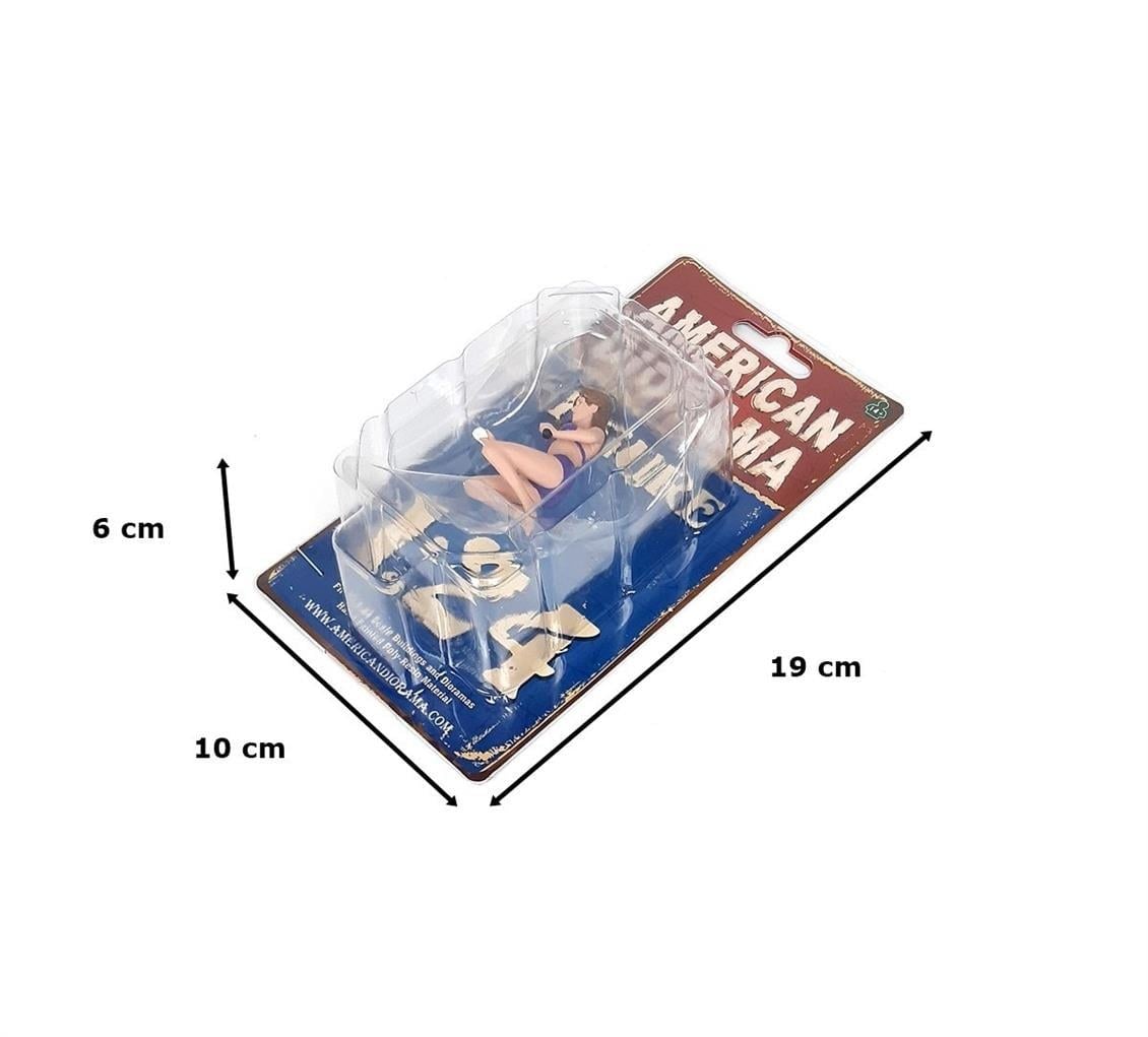 American Diorama AD76365 1/24 Ölçek, Araba Yıkayan Bikinili Kız (Alisa) Sergilemeye Hazır Plastik Figürü