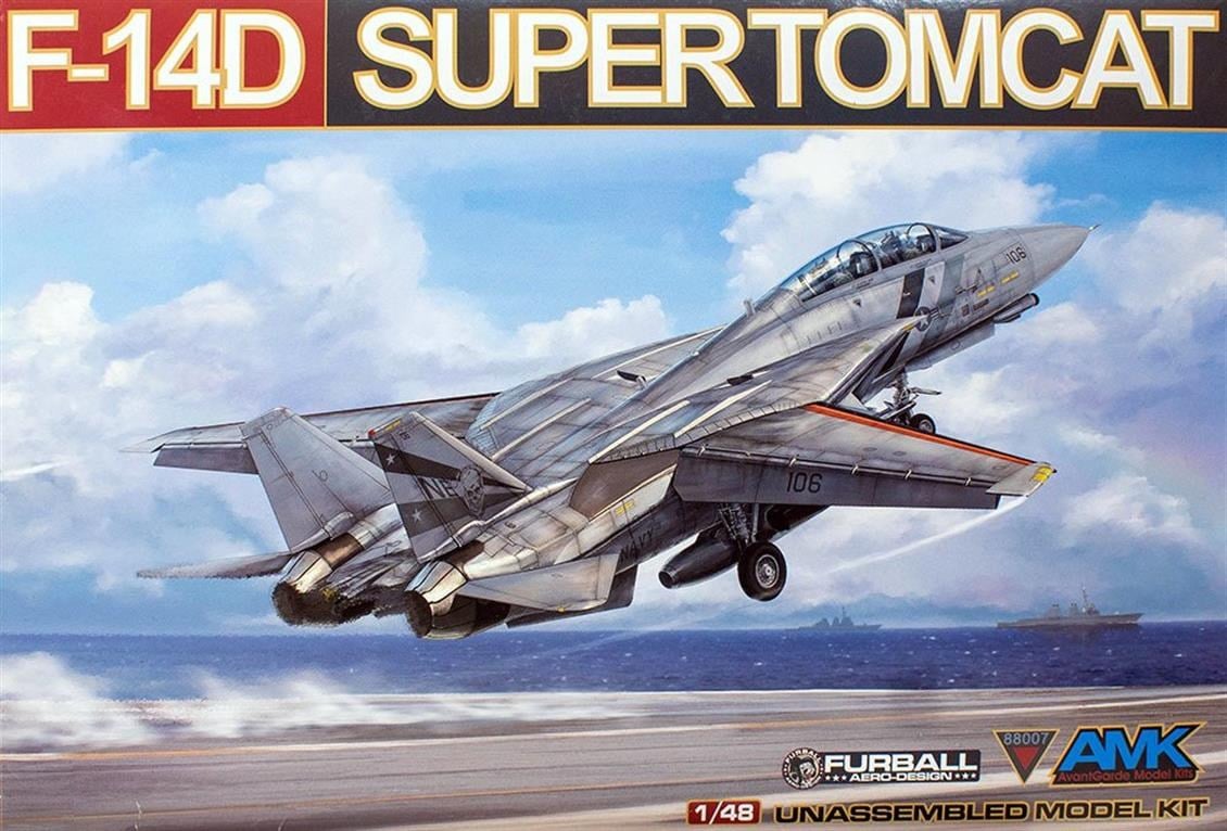 AMK 88007 1/48 Ölçek, Amerikan F-14D Super Tomcat Savaş Uçağı, Plastik Model kiti