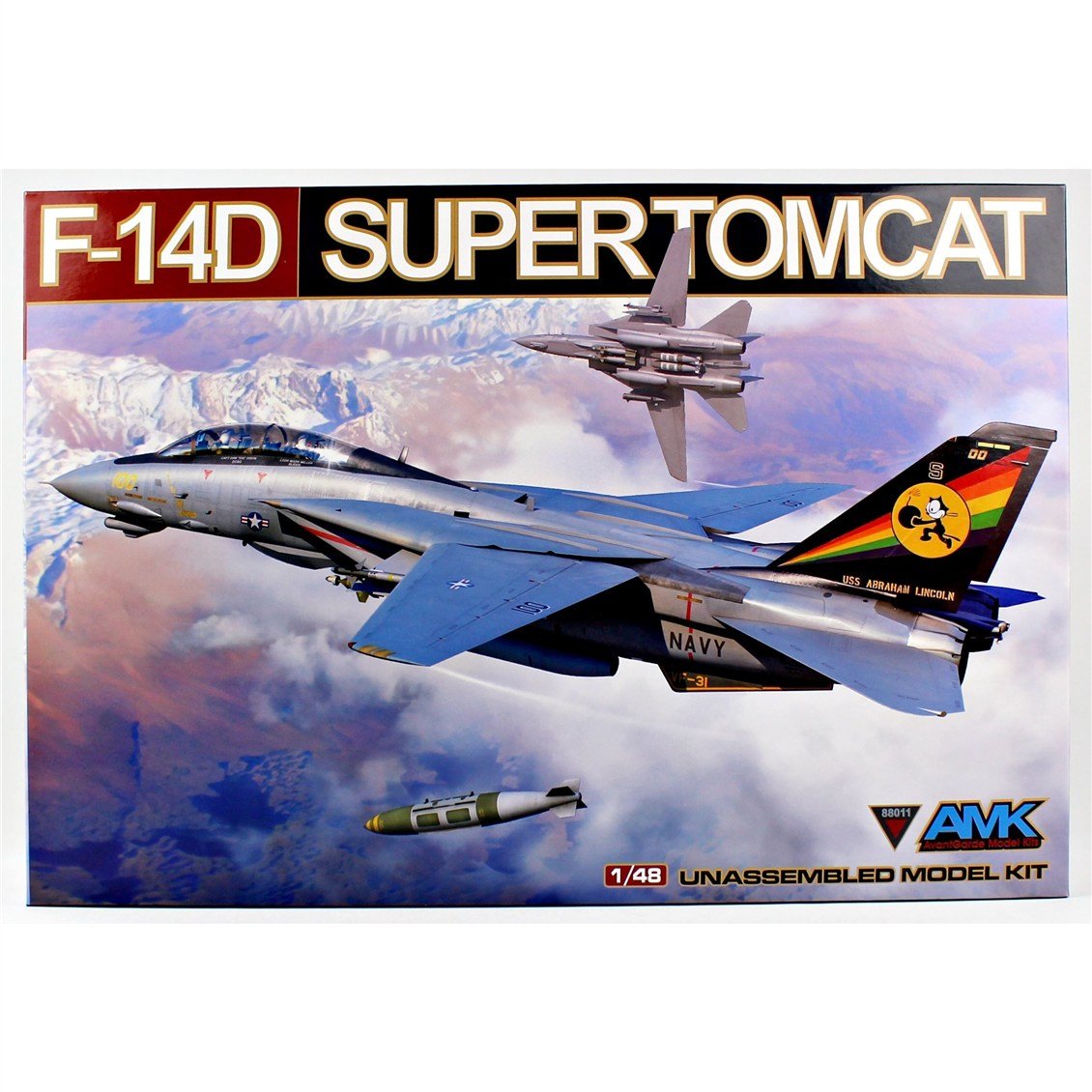 AMK 88011 1/48 Ölçek, F-14D Super Tomcat (Bombcat), Savaş Uçağı Plastik Model