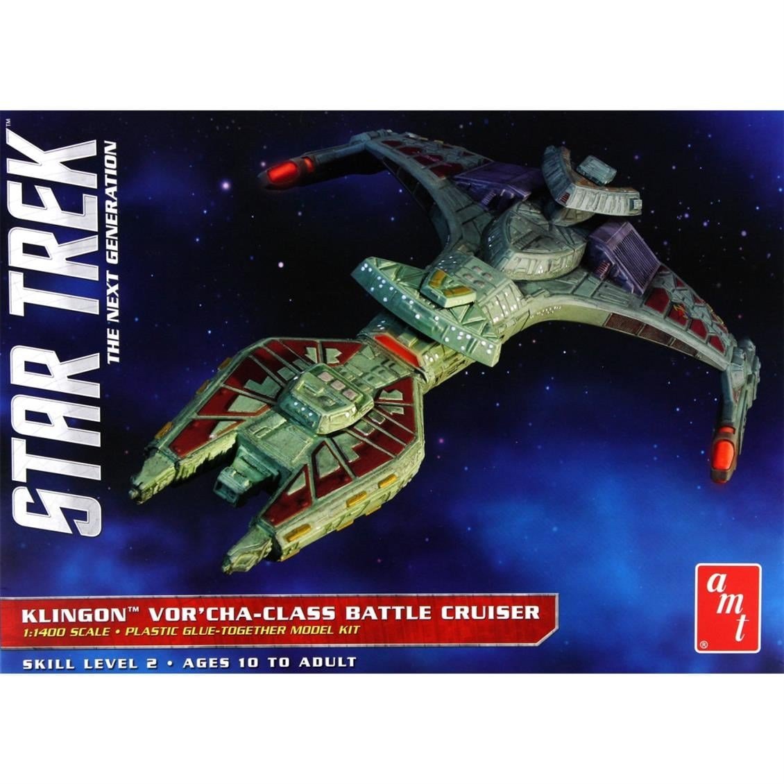 AMT 1027 1/1400 Ölçek, Star Trek:The Next Generation Vor'cha-Class Klingon Battle Cruiser Uzay Aracı, Plastik Model kiti