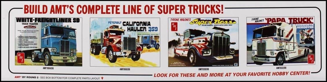 AMT 1039 1/25 Ölçek, Mack R685ST Semi Tractor Tır Çekici, Plastik Model kiti